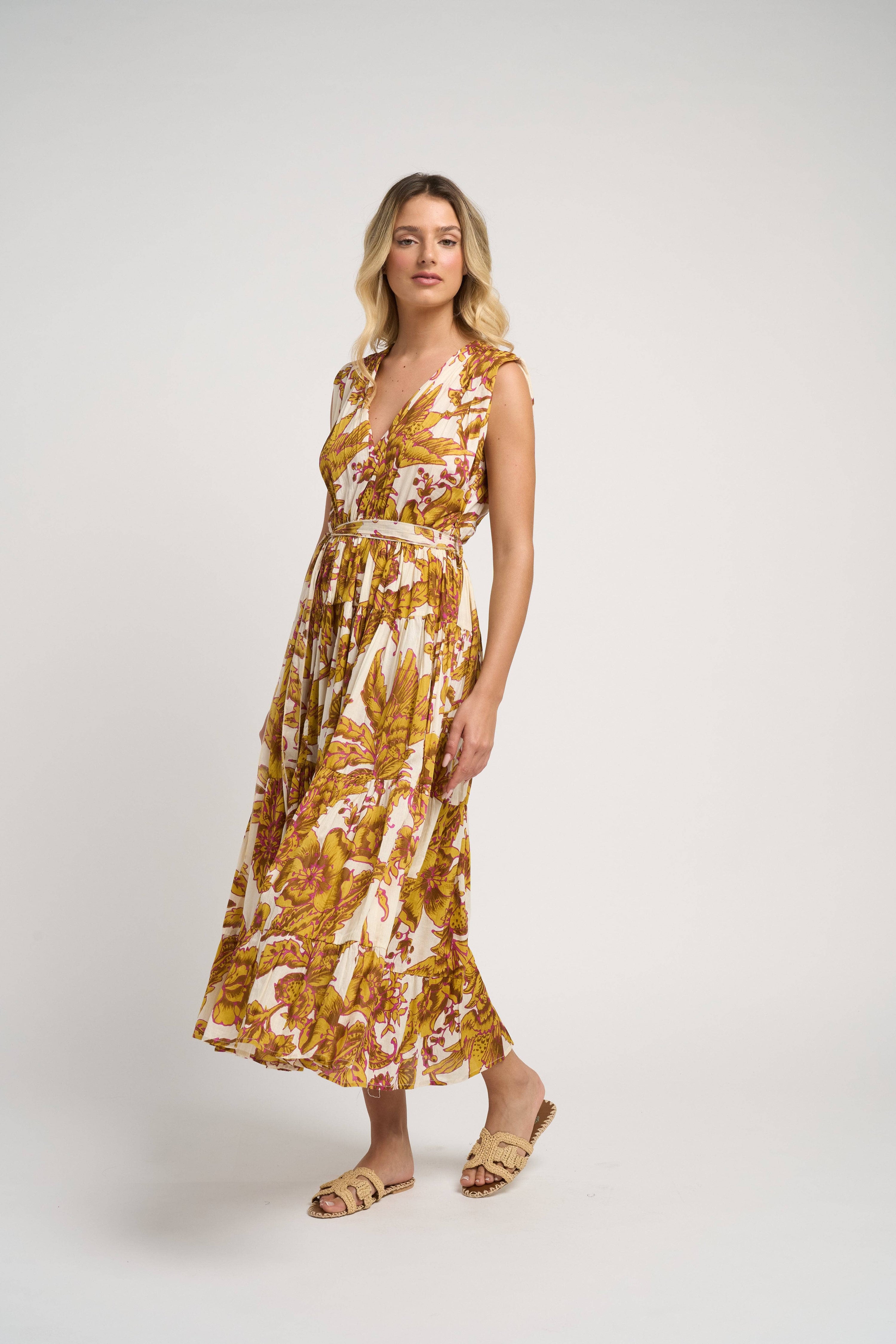 Emilia Dress Off Mustard