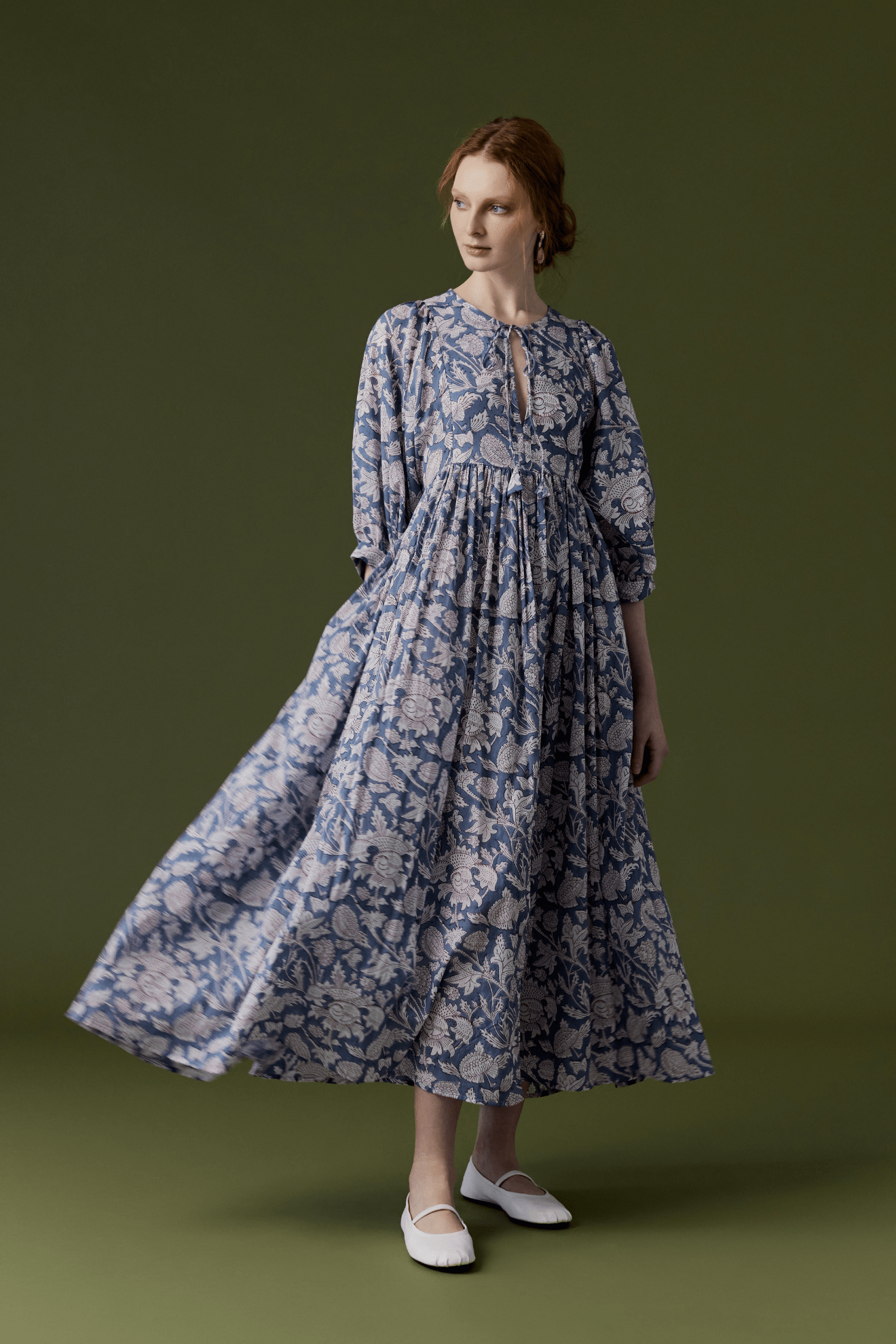 Anuka Long Dress Steel Blue