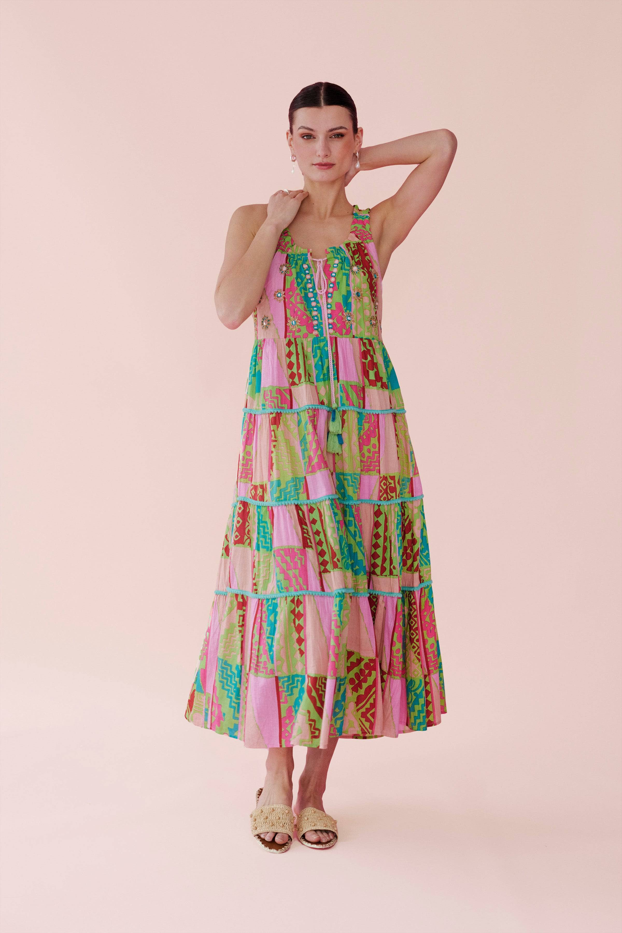GUADALUPE Women's Pegasus Flower Dress - Pink