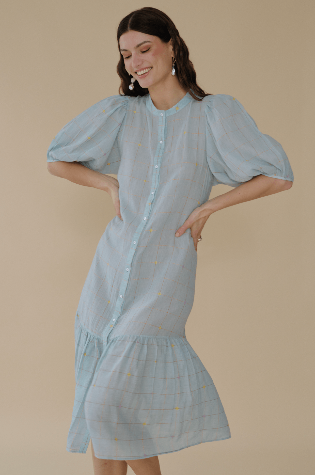 olivia blue dress Alice and Olivia Zenon Tie Neck Mini Cape Dress