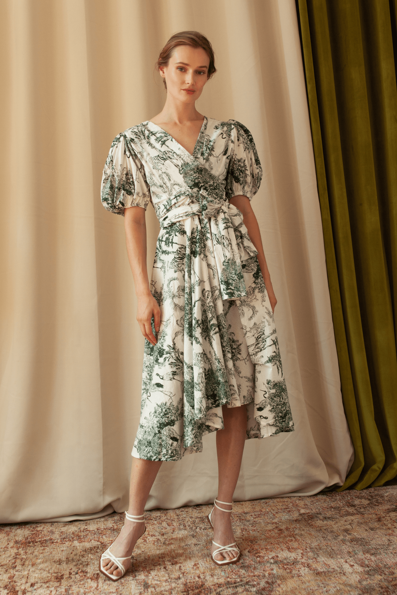 chinese dress ladies Monica Dress, from Guadalupe Design Green / Xs