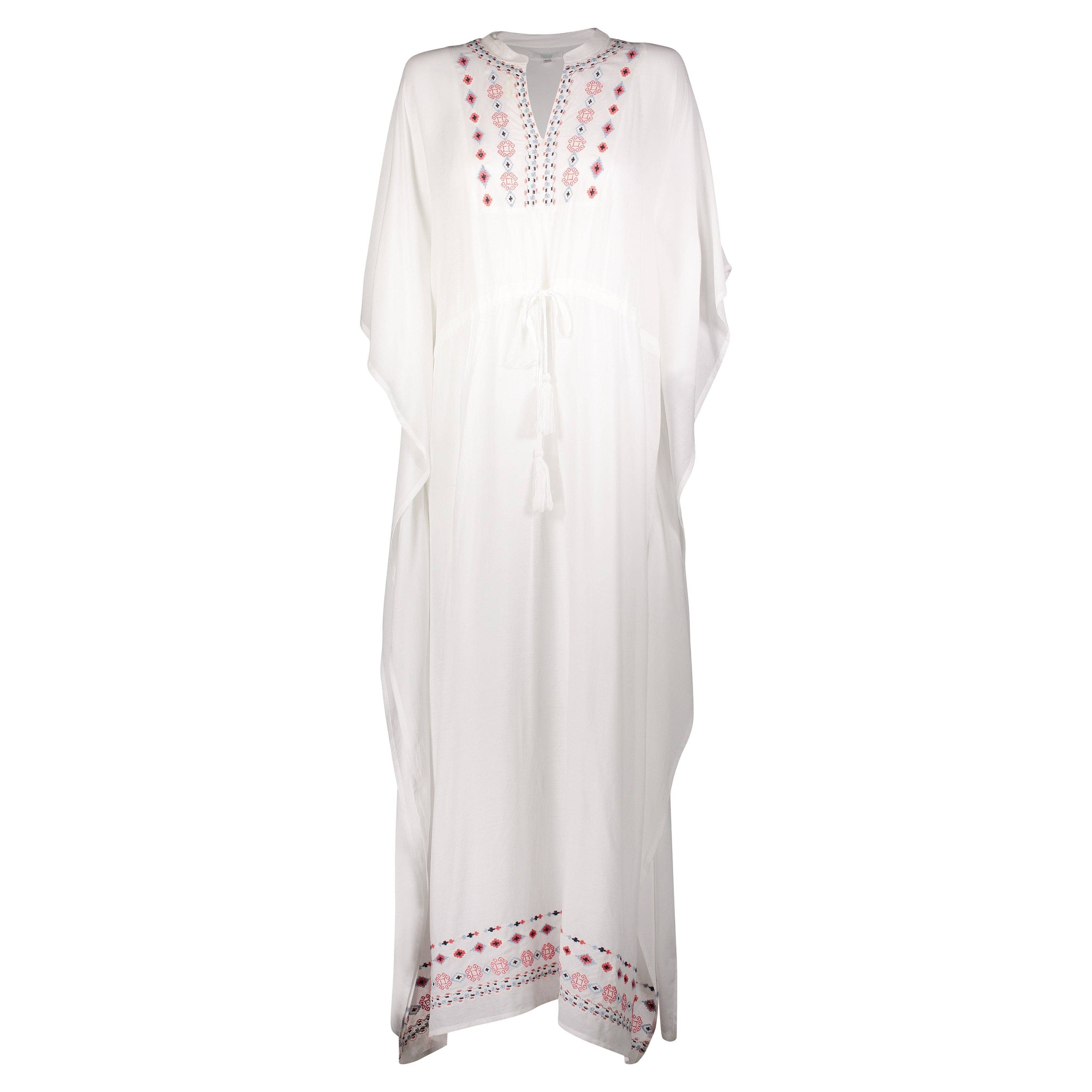 GRACIE LONG KAFTAN WHITE