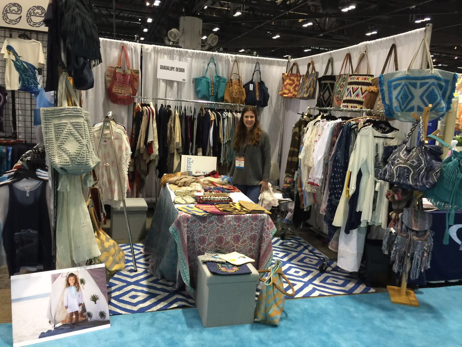 Finishing up the booth set up!-Guadalupe Design