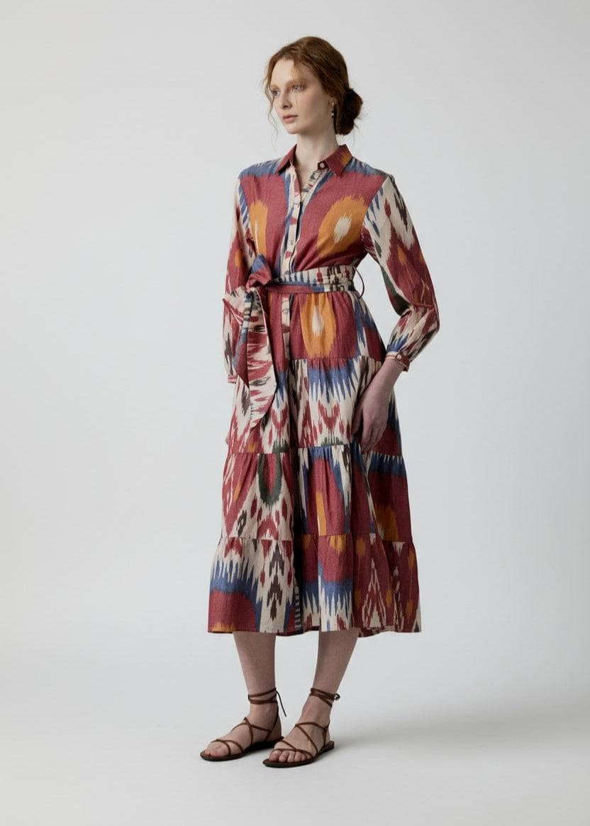 Ariel Ikat Dress Multi