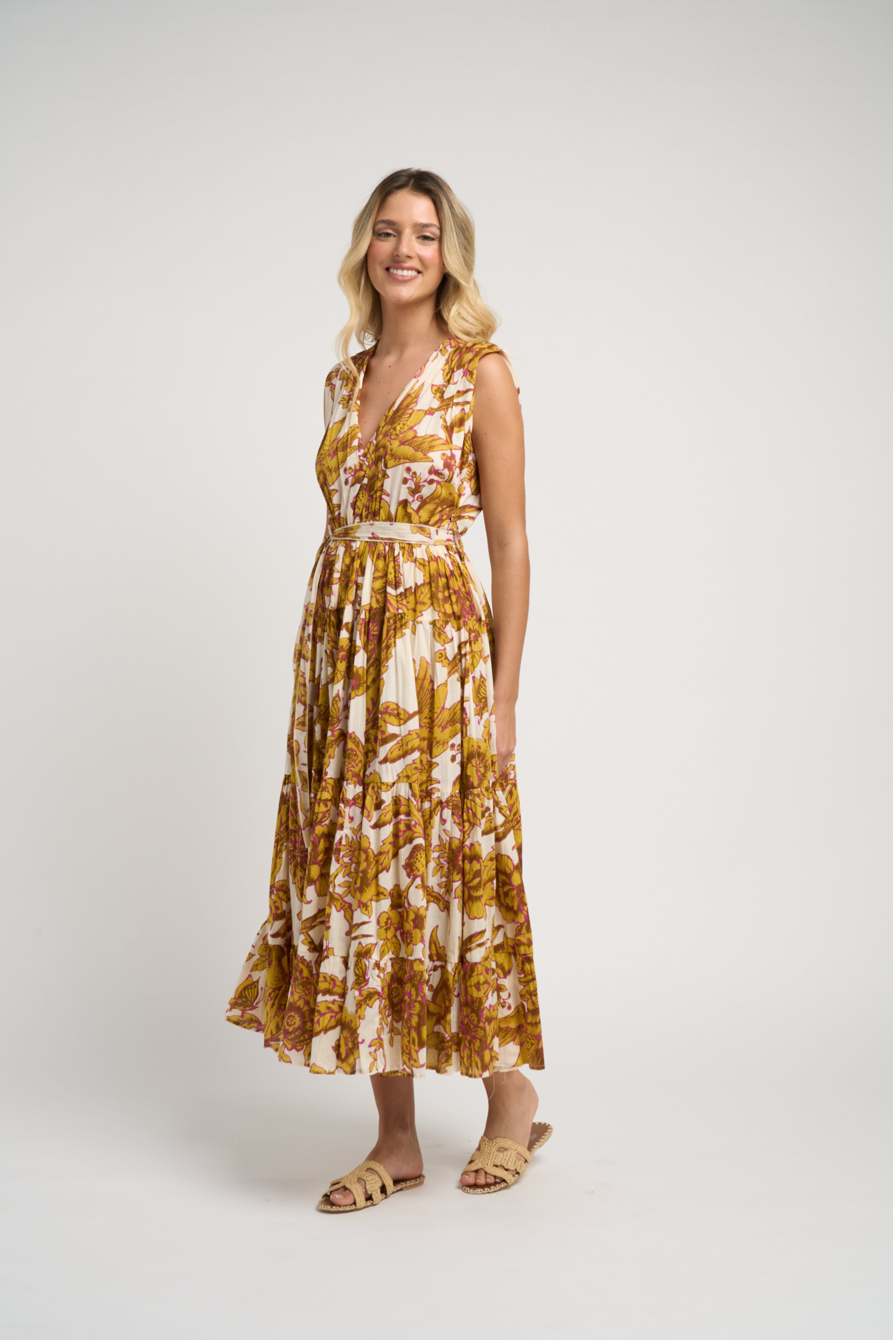 Emilia Dress Off Mustard