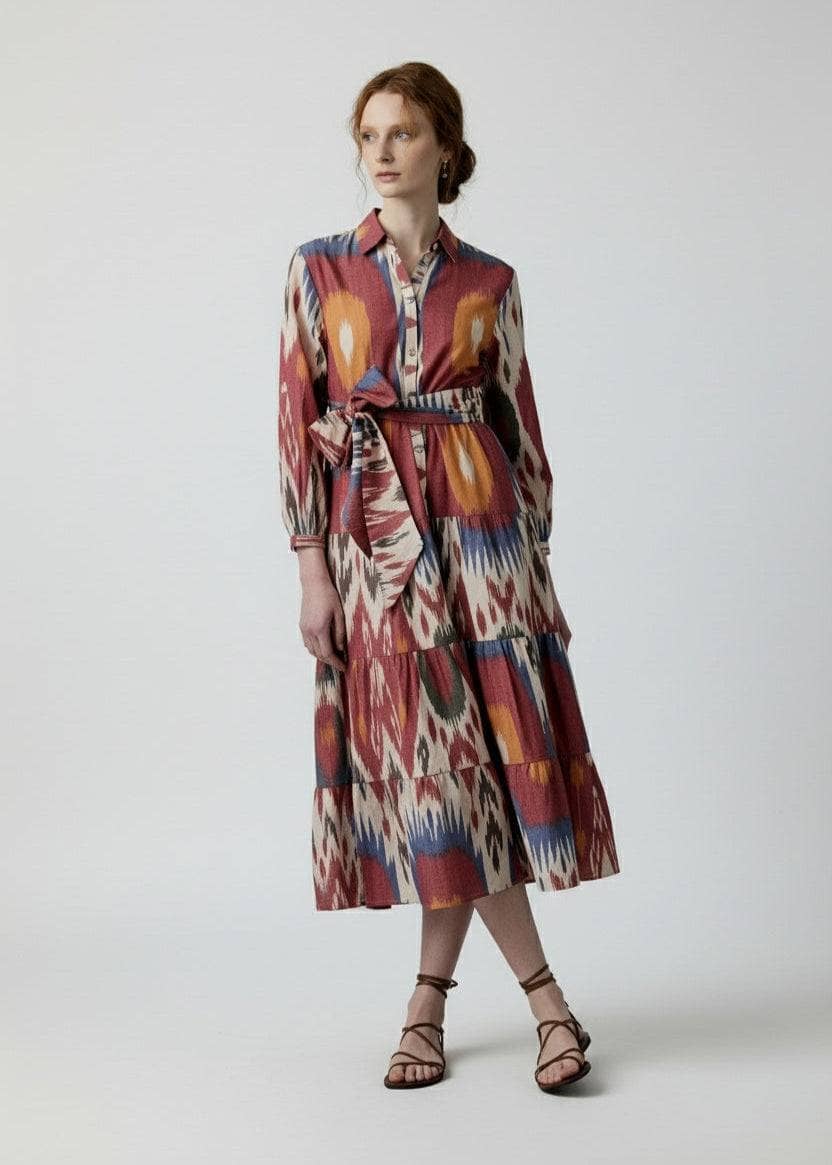 Ariel Ikat Dress Multi