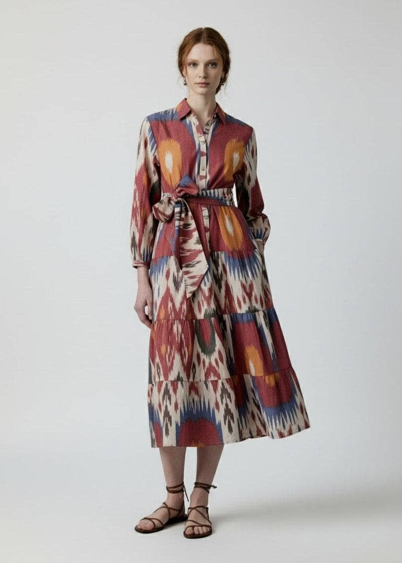 Ariel Ikat Dress Multi