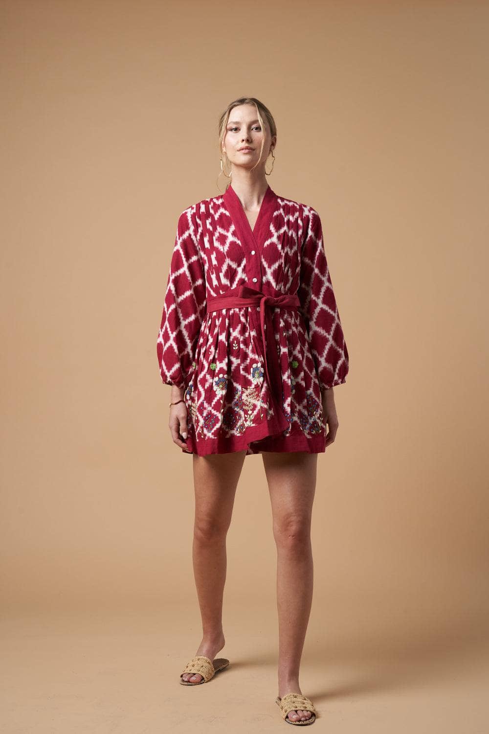 kimono mini dress Buy Now Ada Kimono Short Dress Red Bright & Bold