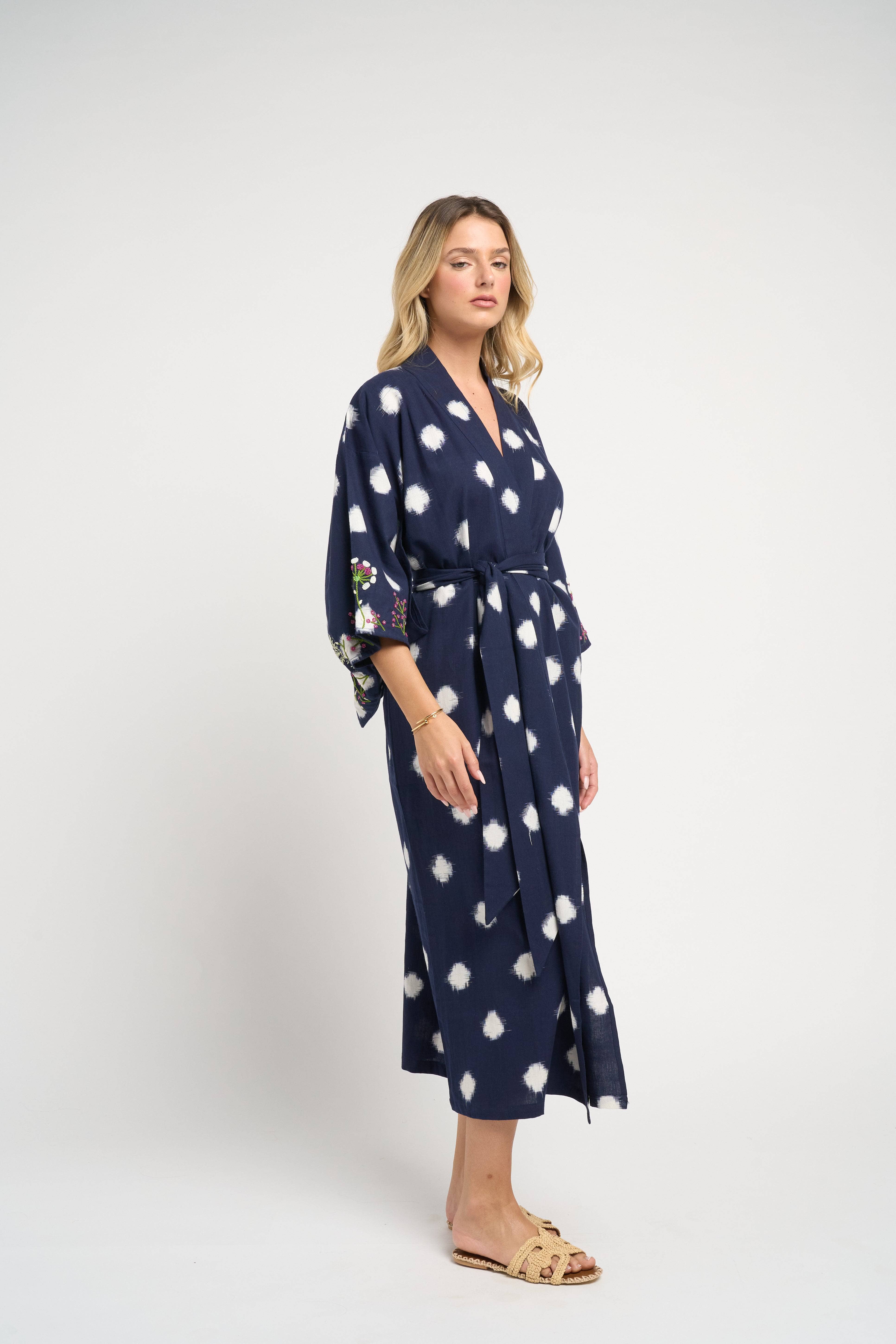 Shop Now Anisa Kimono Navy Blue | Guadalupe Design