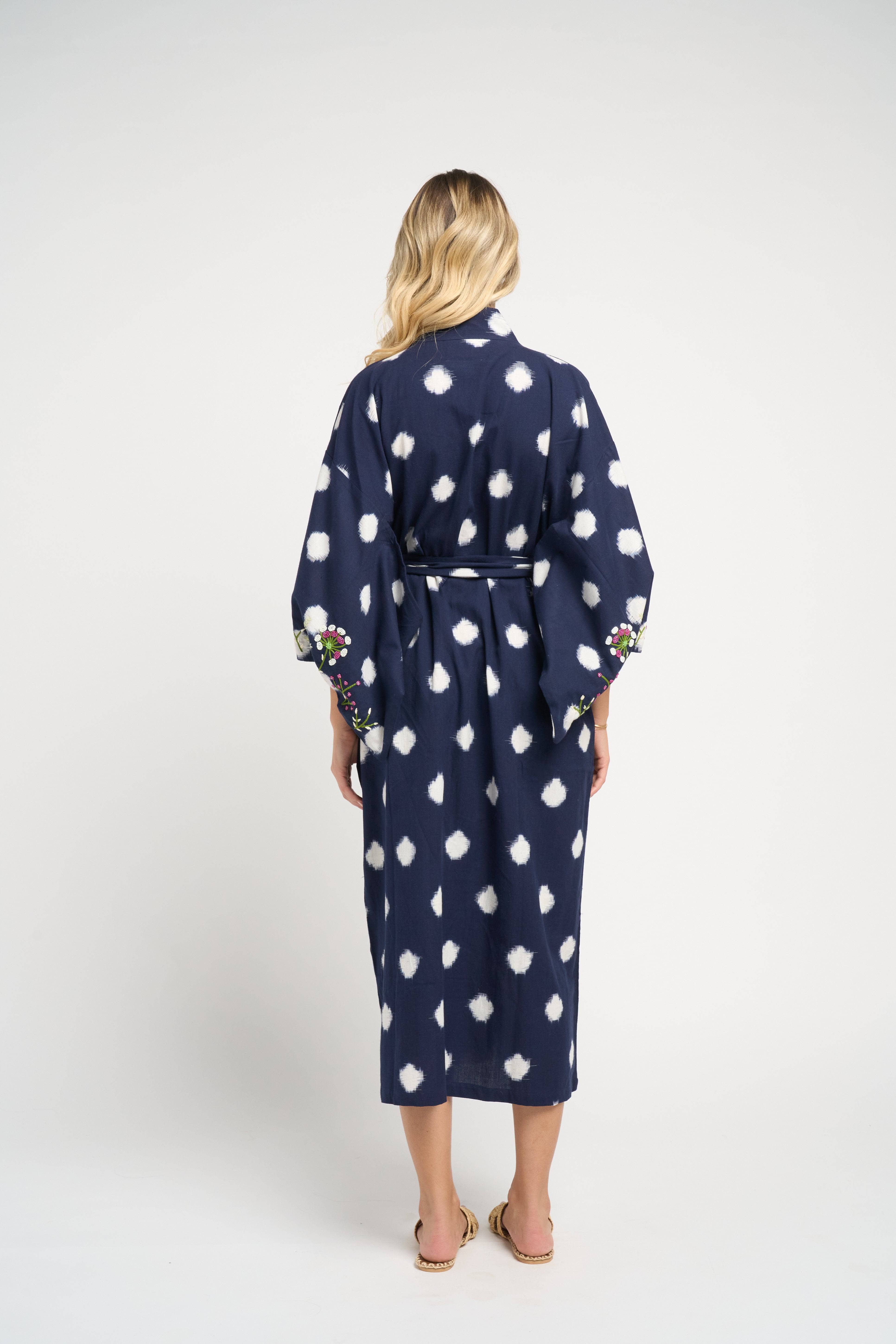Shop Now Anisa Kimono Navy Blue | Guadalupe Design