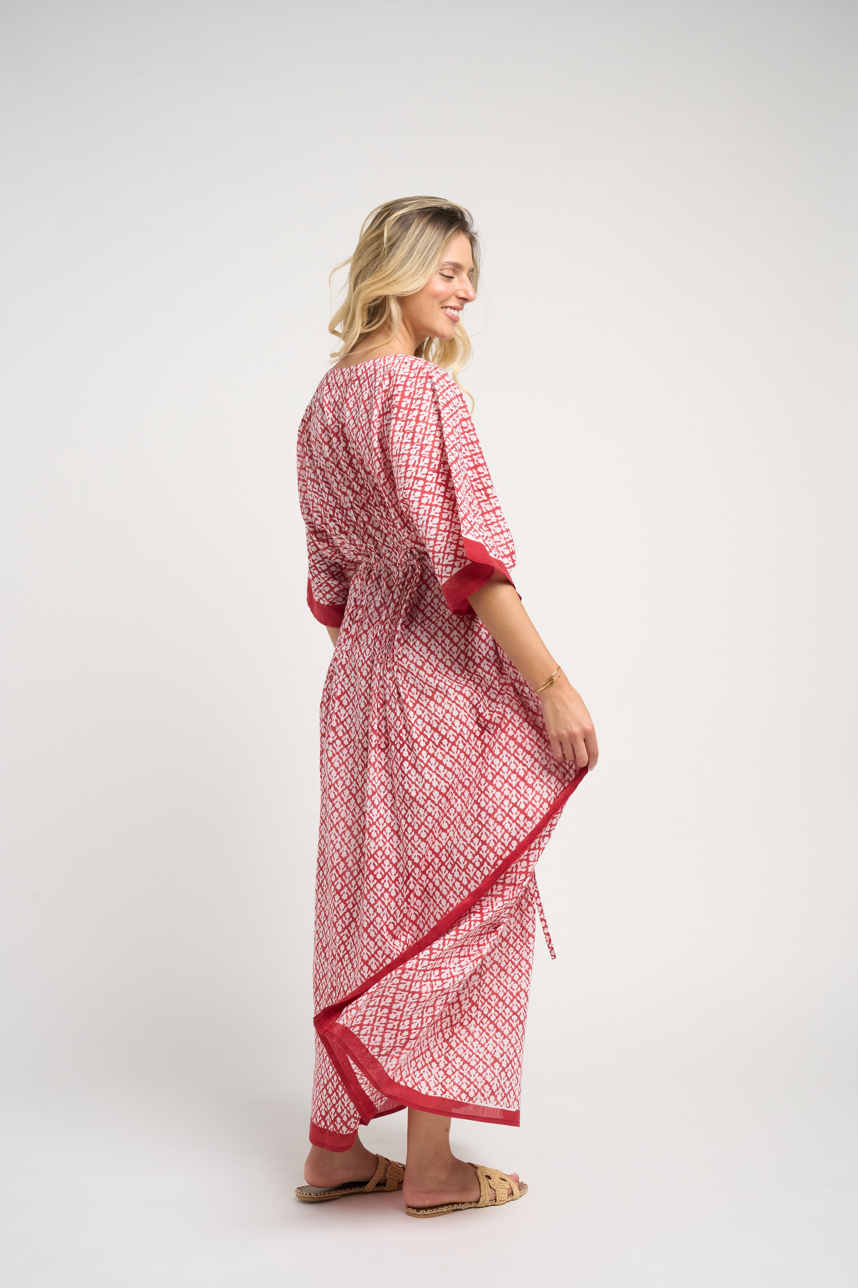 Buti Red Long Kaftan OS