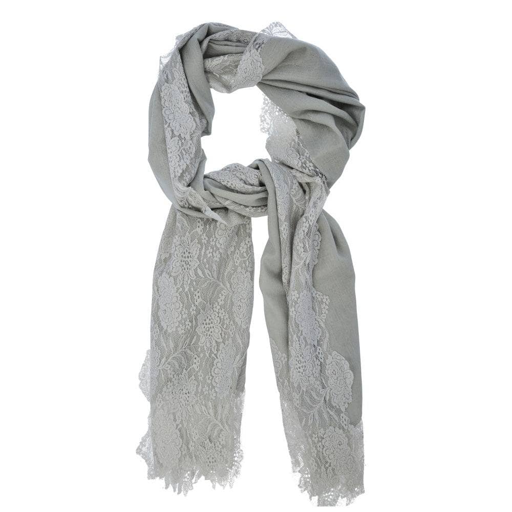 Malaga Lace Pashmina - Grey