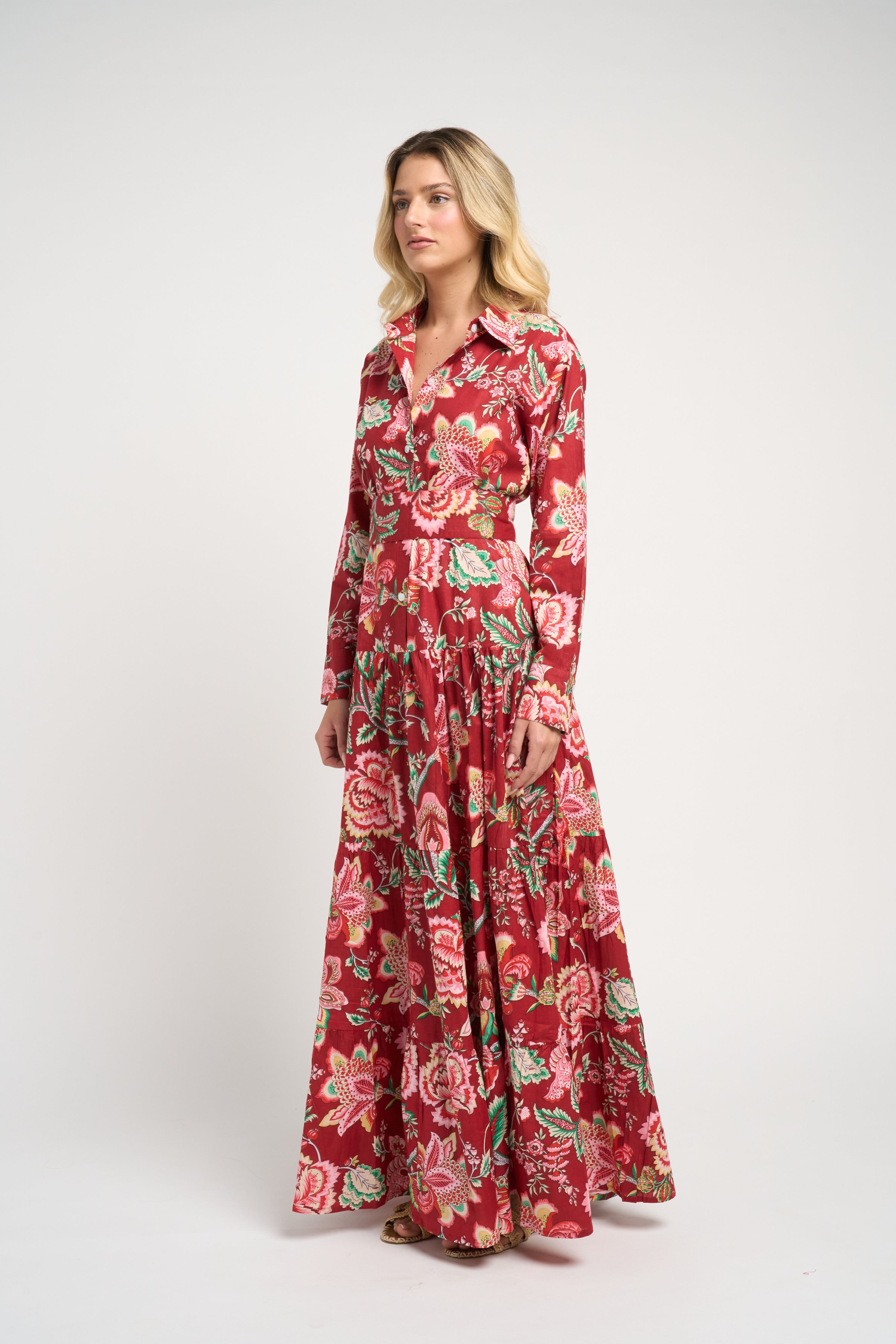 Meredith Peony Dress Red