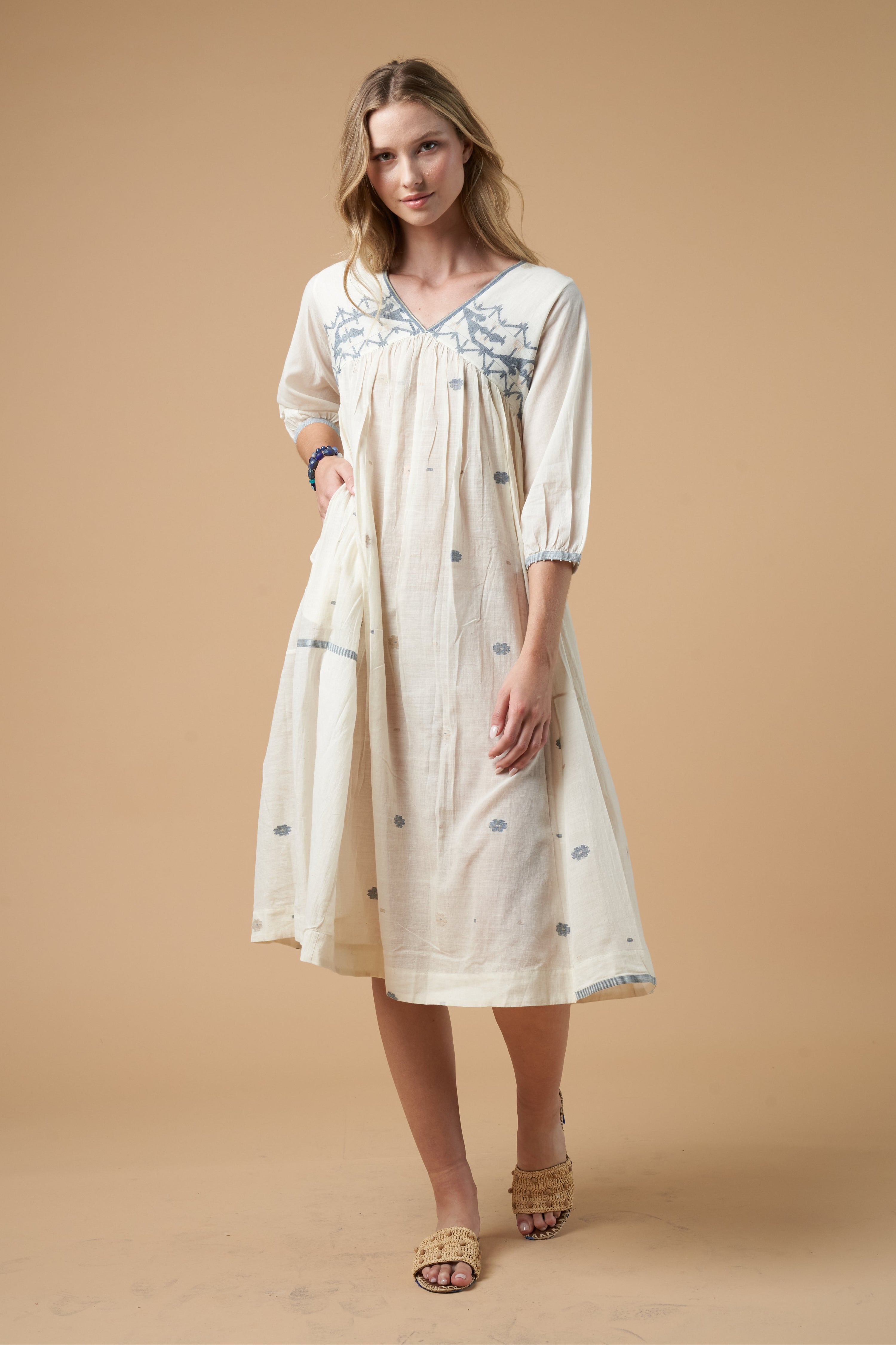 Nyla Jamdani Dress