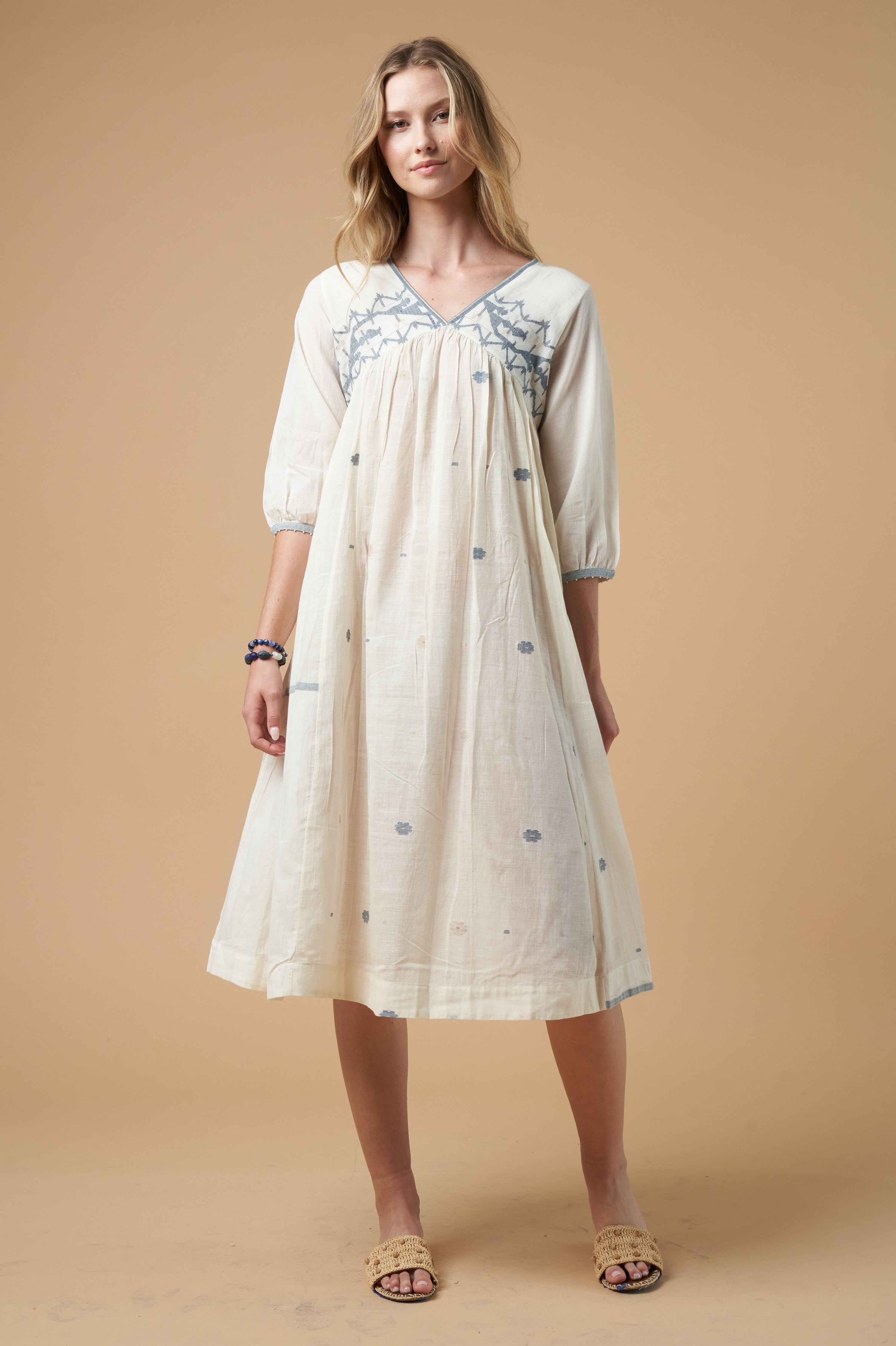 Nyla Jamdani Dress