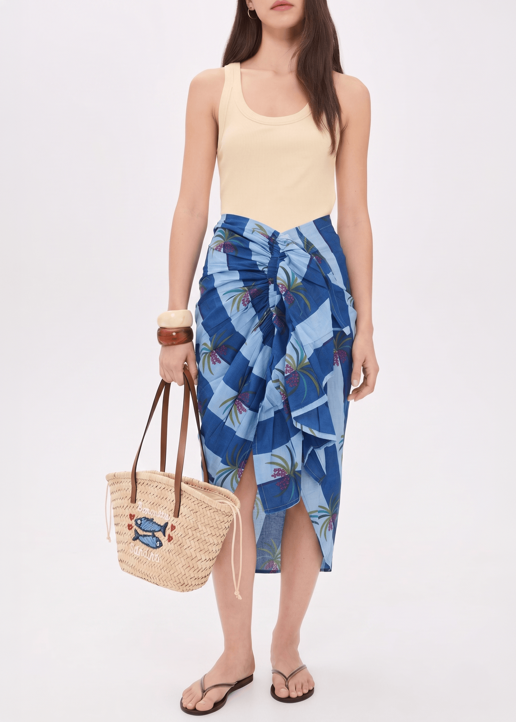 Luciana Palm Pareo Skirts
