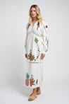 Close-up shot of the Sofia Parrot Dress