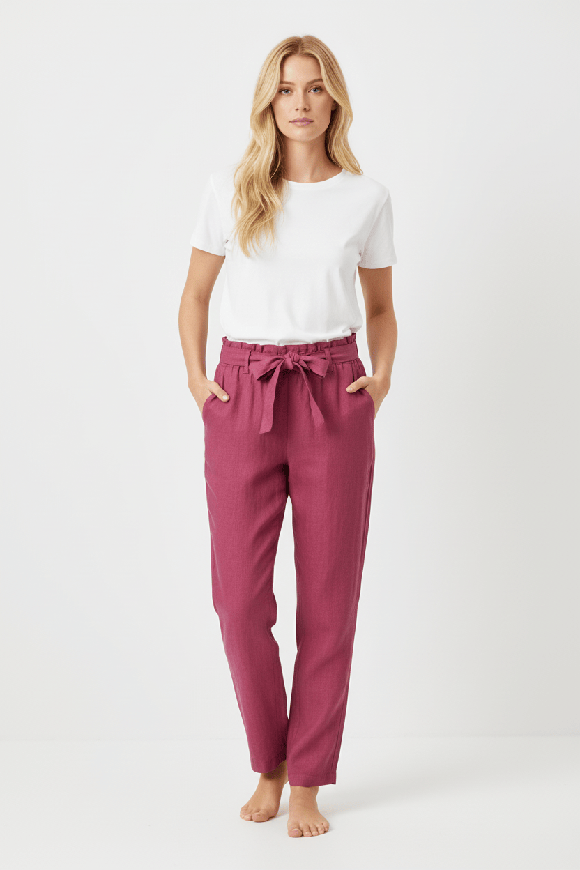 VENUS LINEN PANTS LILAC