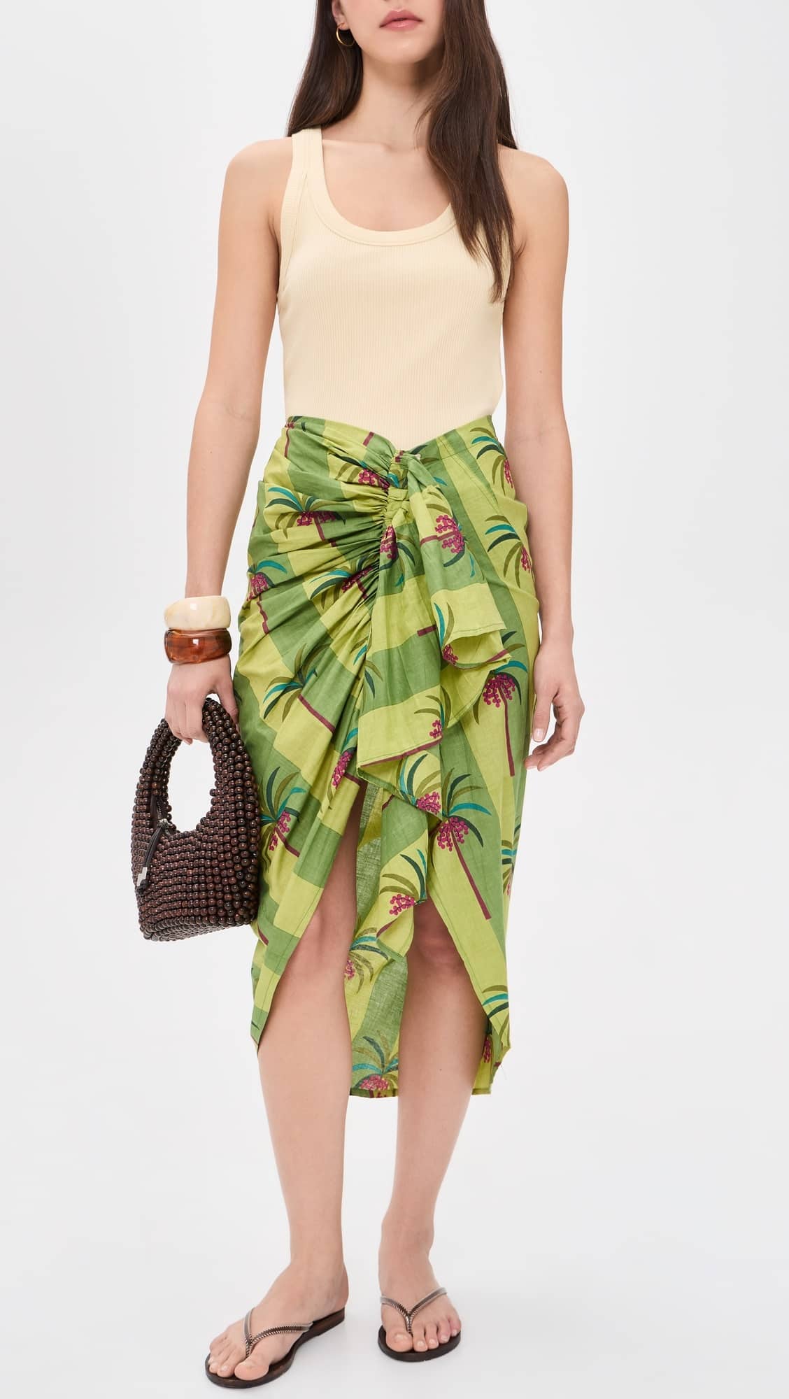 Luciana Palm Pareo Skirts