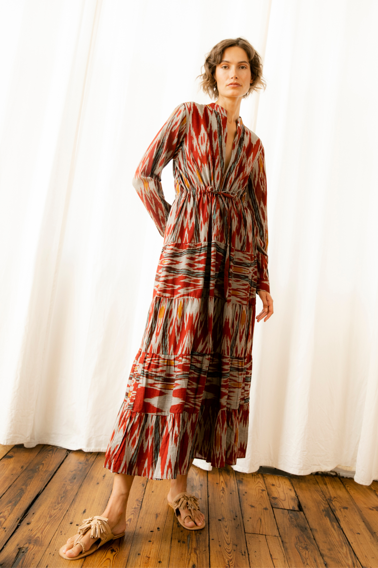 Red Ikat Dress