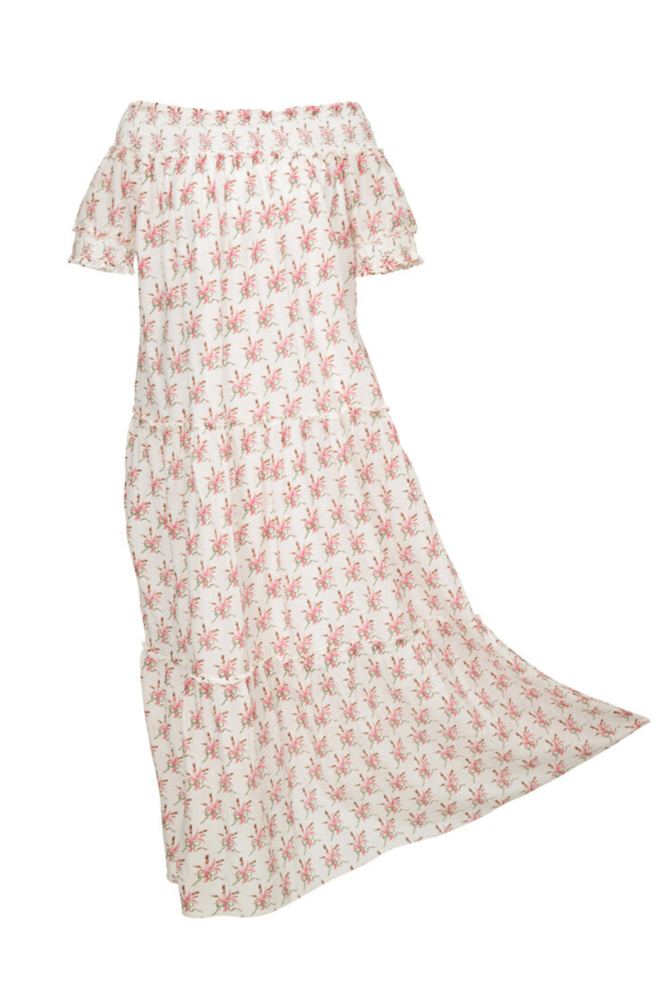 alexis maxi dress Shop Now Alexis Off The Shoulder Maxi Dress White Pink