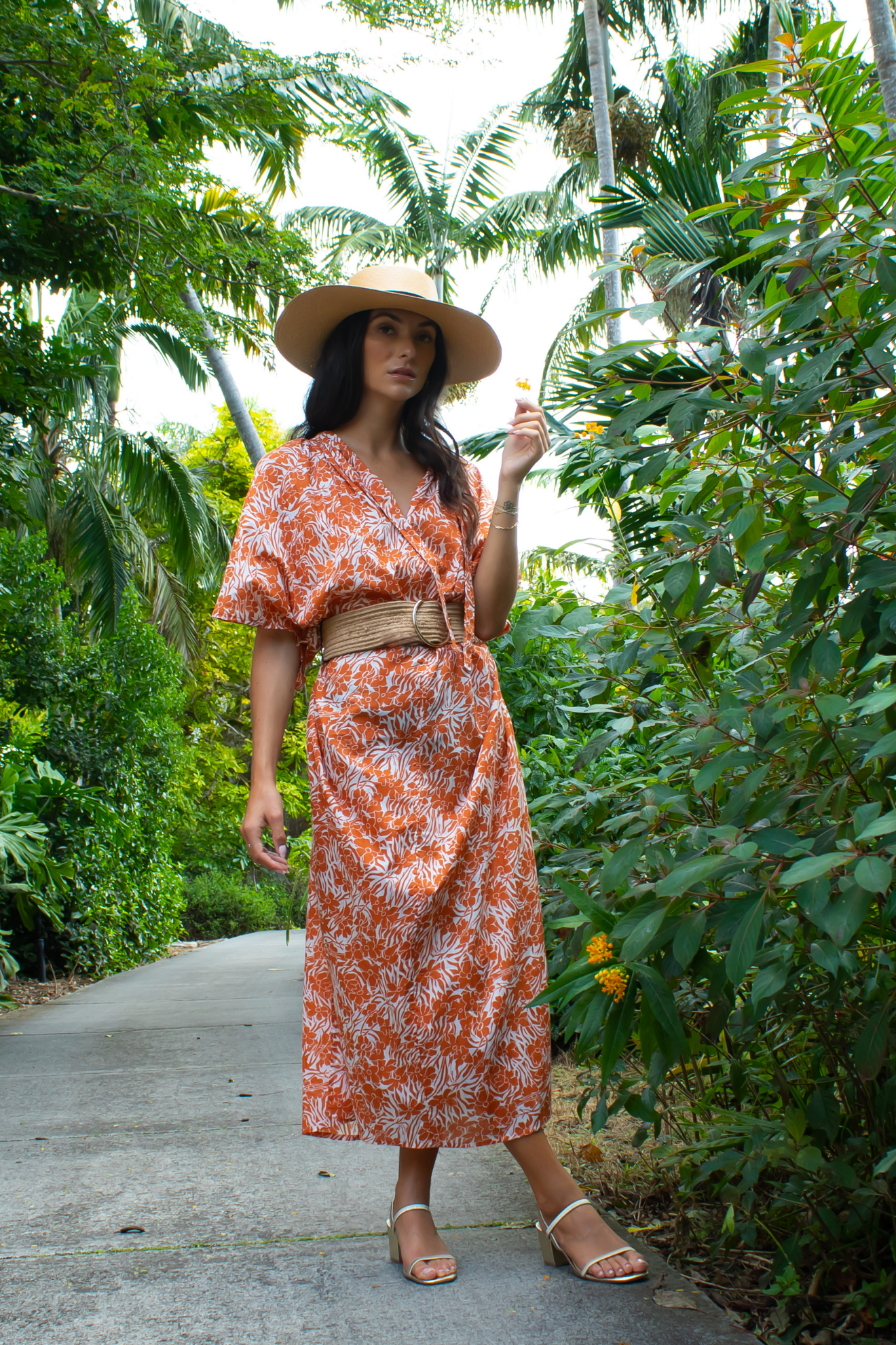 venus orange dress VENUS Bright Tangerine Colored Halter Maxi Dress w